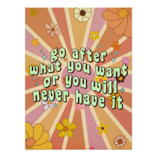 Poster Citez une citation inspirante pour aller après ce