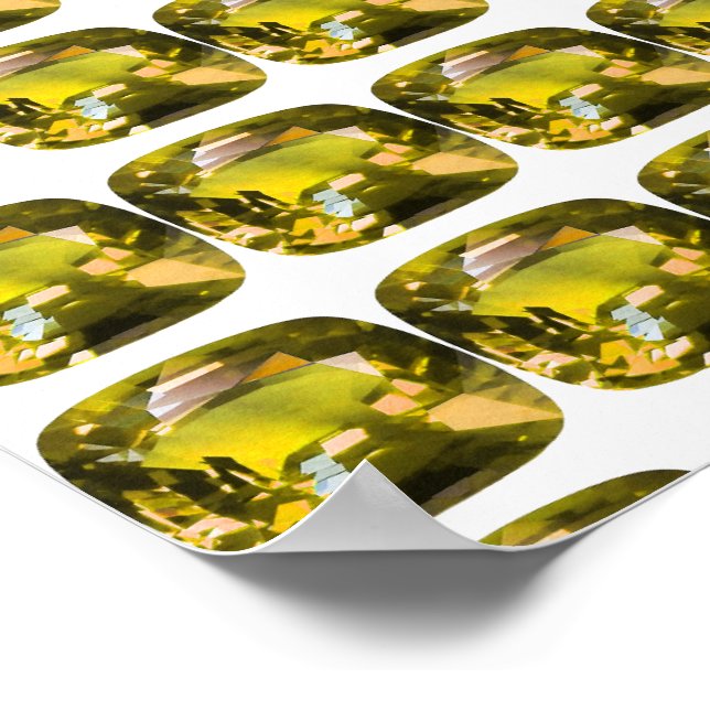 Poster Citrine Gemstone Jaune (Coin)
