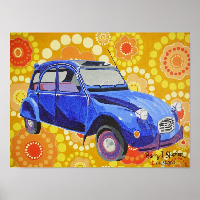 Poster Citroen classique 2cv (Devant)