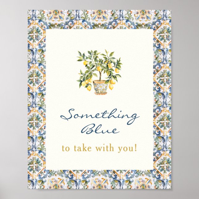 Poster Citron bleu (Devant)