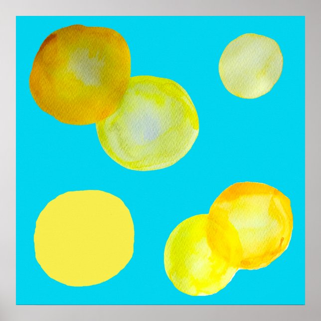 Poster Citron jaune cercle (Devant)