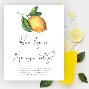 Poster Citron Quelle est la taille du ventre de maman jeu