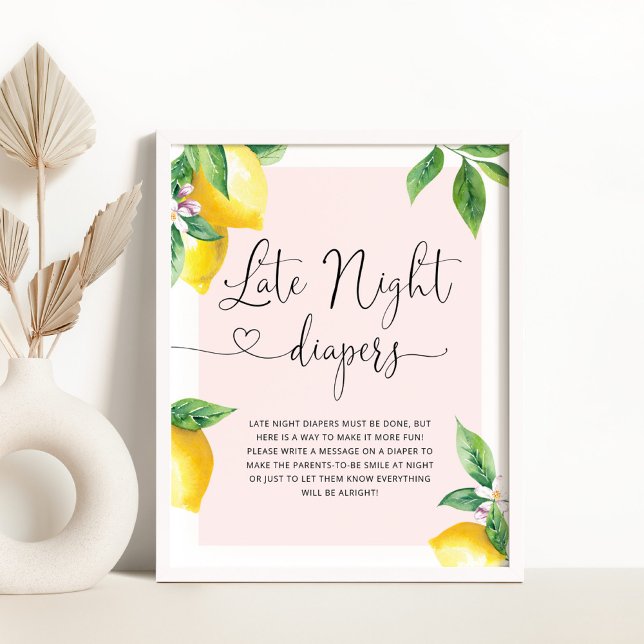 Poster Citron rose Late night couches (Créateur téléchargé)