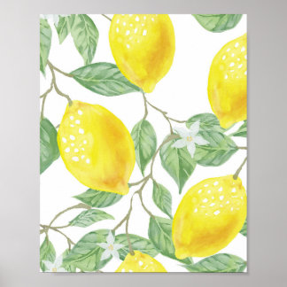 Poster citron vert feuille