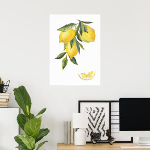 Poster Citrons aquarelles