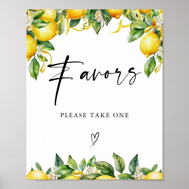 Poster Citrons Citrus douche nuptiale Faveurs (Devant)