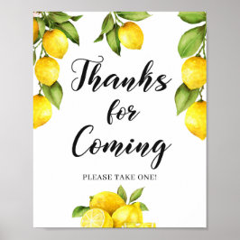 Poster Citrons Citrus Moderne Merci Pour Le Signal Venant