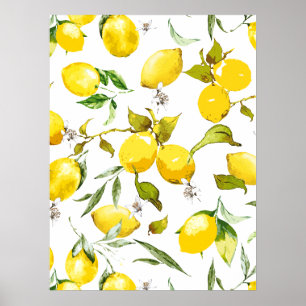 Poster citrons d'aquarelle 5