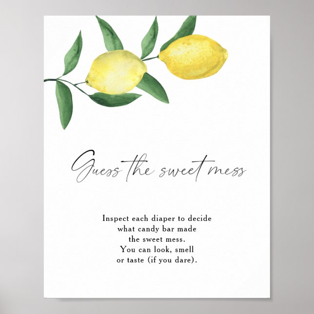 Poster Citrons - devine le doux désordre (Devant)