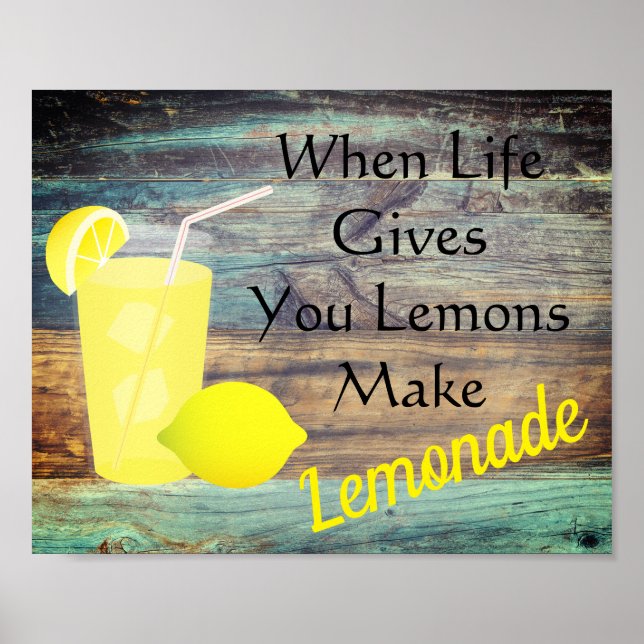 Poster Citrons et citrons (Devant)