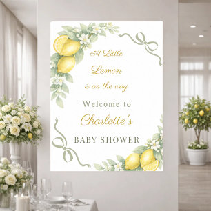 Poster Citrons inclinés sur du vert sauge pour une Baby S