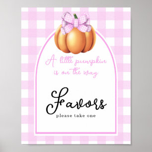 Poster Citrouille arc baby shower Faveurs