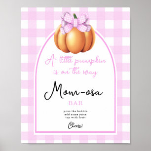 Poster Citrouille arc baby shower Momosa Bar