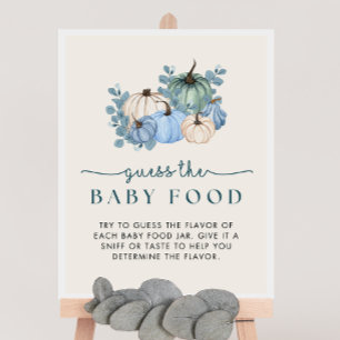 Poster Citrouille Baby shower Guess the Baby Food Game Si