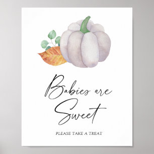 Poster Citrouille d'aquarelle - les bébés sont une affich