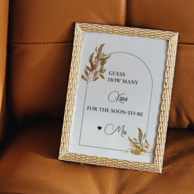 Poster Citrouille d'automne combien de baisers nuptiale d (Créateur téléchargé)