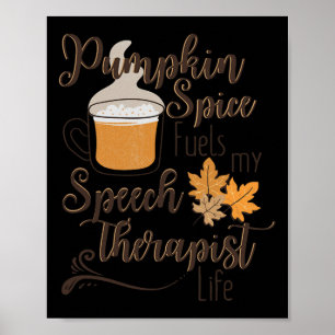 Poster Citrouille de thérapie vocale Automne automne Than