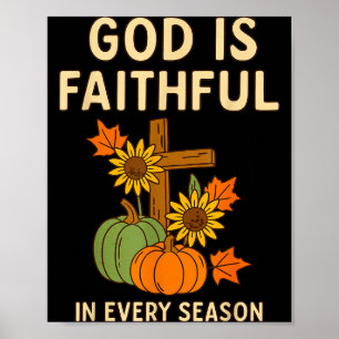 Poster Citrouille de verset biblique chrétien d'automne D