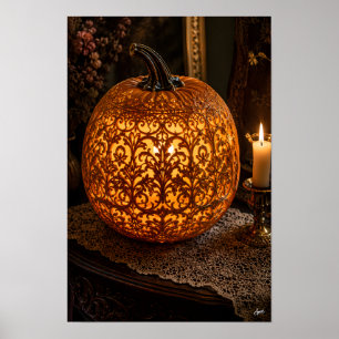 Poster Citrouille dentelle victorienne I.