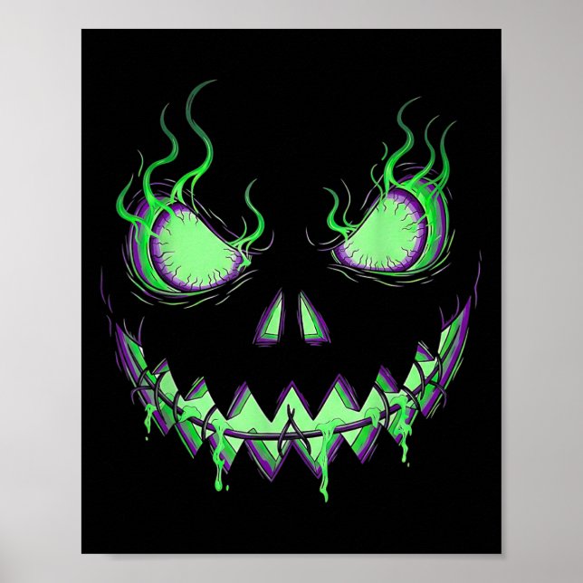 Poster Citrouille effrayant Jack-o'-lantern Enfants d'Hal (Devant)