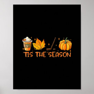Poster Citrouille Latte Tis Saison Chute Café Thanksgiv