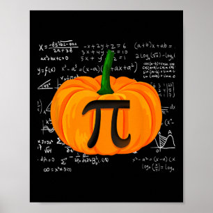 Poster Citrouille Pie Math Funny Halloween Thanksgiving P