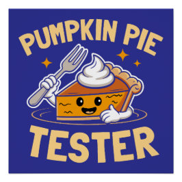 Poster Citrouille Pie Tester Thanksgiving