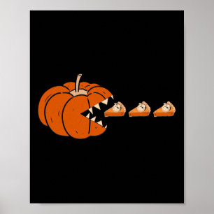 Poster Citrouille Pie Thanksgiving Day Fun Automne Automn