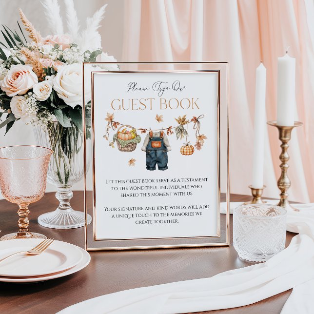 Poster Citrouille Rustic Fall Baby shower (Créateur téléchargé)