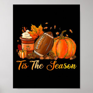 Poster Citrouille Spice Football C'Est La Saison Automne 