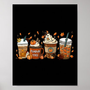 Poster Citrouille Spice Latte Fall Café Citrouille Spice