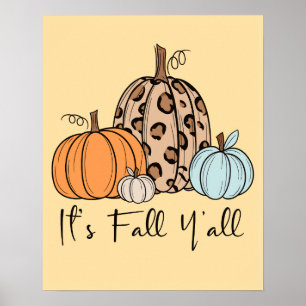 Poster Citrouille tendance d'automne   Citation “C'est l'