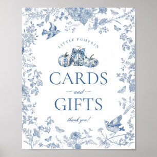 Poster Citrouille Toile Bleue Cartes et Cadeaux de l'auto