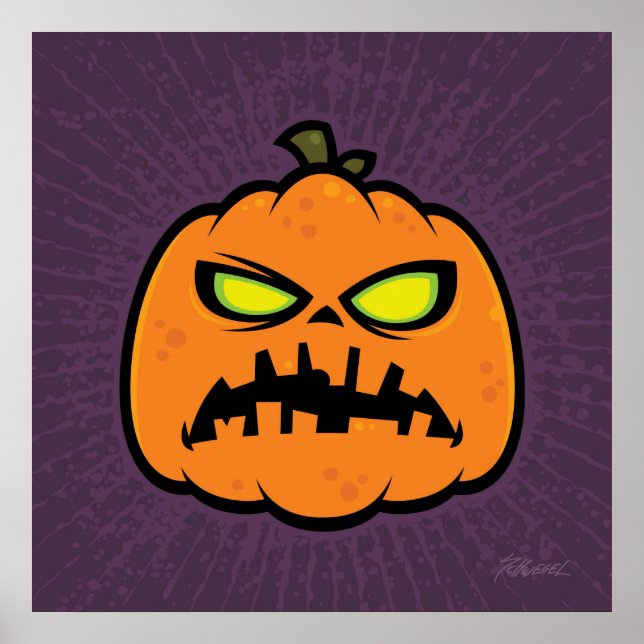 Poster Citrouille Zombie (Devant)