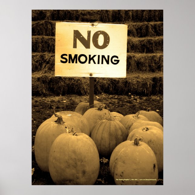 Poster Citrouilles antitabac - Sepiatone (Devant)