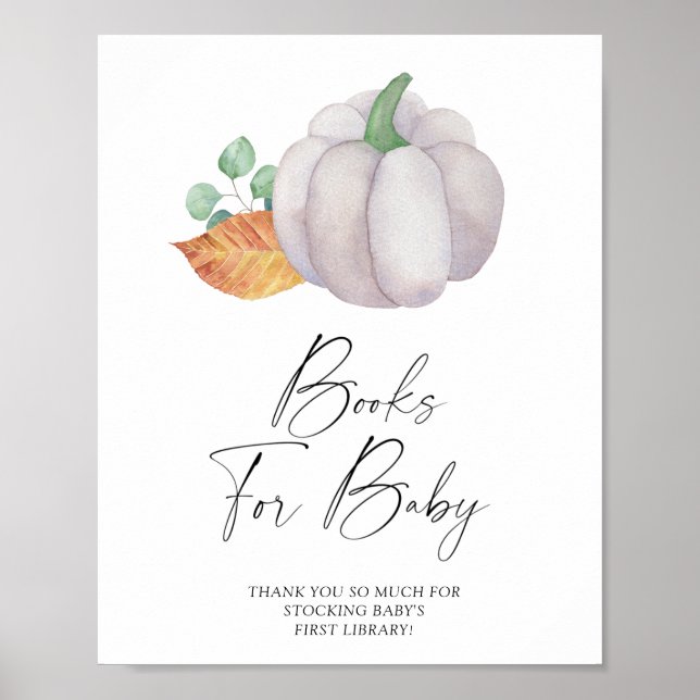 Poster Citrouilles d'aquarelle - livres pour bébé (Devant)