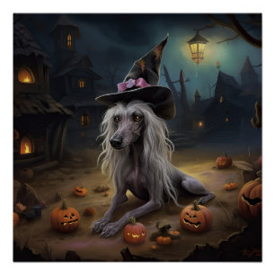 Poster Citrouilles Épouvantables Halloween Crête Chinoise