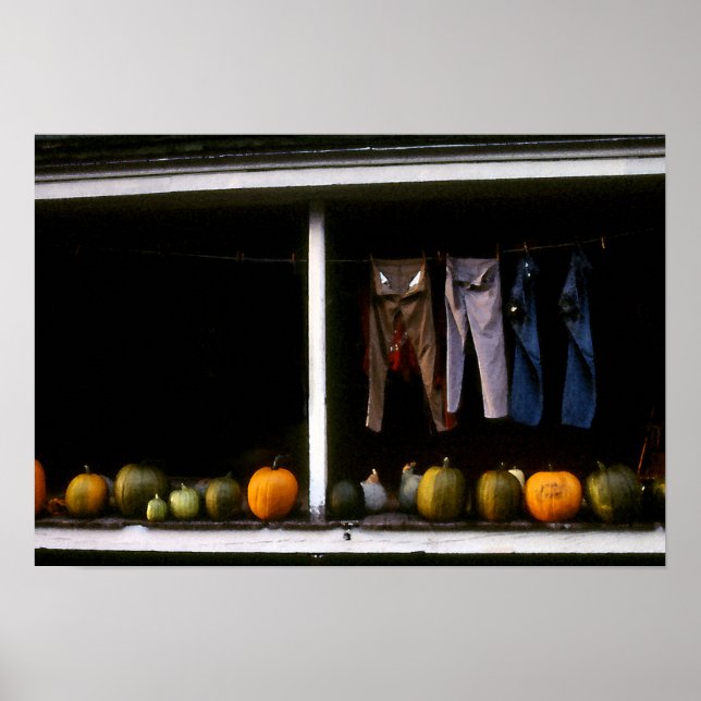 Poster citrouilles et ligne de lavage (Devant)
