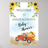 Citrouilles mignons en Camion Automne | Baby showe