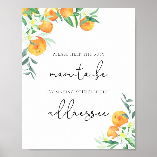 Poster Citrus Aidez la maman à être occupée à s'adresser  (Devant)