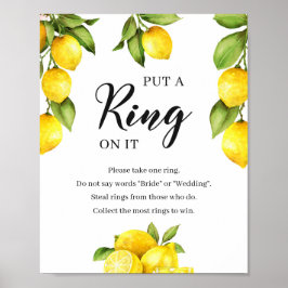 Poster Citrus citrons mettre une bague sur son signe de j