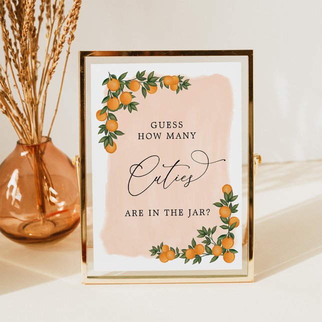 Poster Citrus Combien de villes dans Jar Baby Game Sign (Créateur téléchargé)