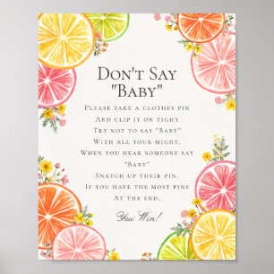 Poster Citrus Floral Little Cutie Ne Dire Baby Game