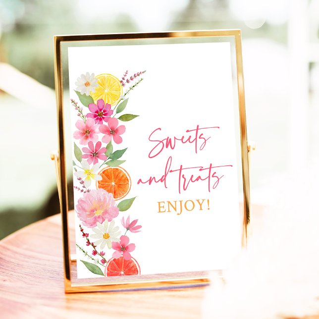 Poster Citrus Floral Sweet Traitements Fête des mariées (Créateur téléchargé)
