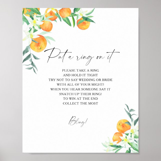 Poster Citrus - jeu de l'anneau de printemps (Devant)