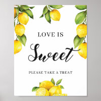 Citrus Lemon Love Is Sweet Signe de Fête des marié
