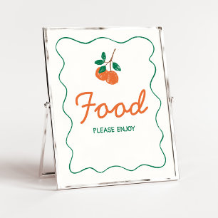 Poster Citrus Little Cutie Baby shower moderne Alimentati