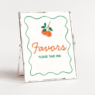 Poster Citrus Little Cutie Baby shower moderne Privilégie