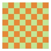 Citrus vert orange À damiers En vichy Motif