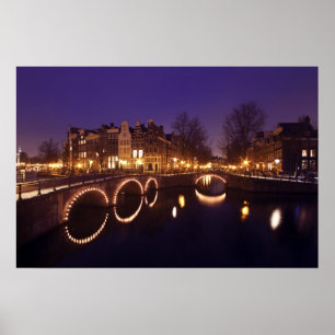Poster City scenic in Amsterdam Netherlands